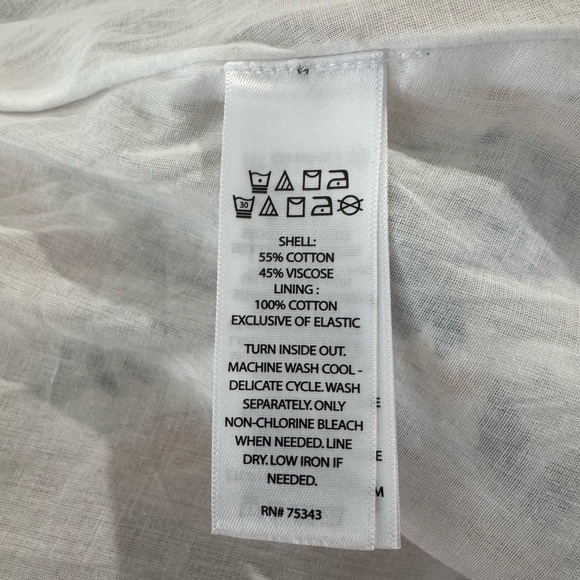 Joie Sleeveless‎ Keyhole Tie Midi Summer Sun Dress White Orange Cotton Floral 8 - Picture 6 of 8